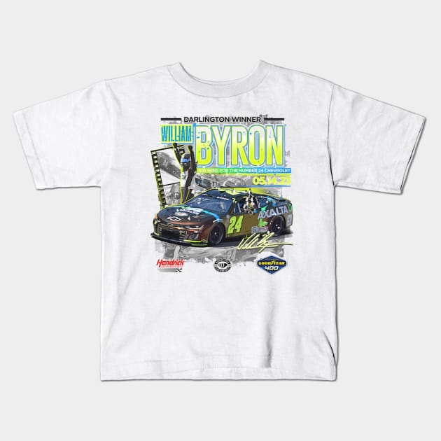 William Byron Goodyear 400 Race Winner Kids T-Shirt by art.Hamdan